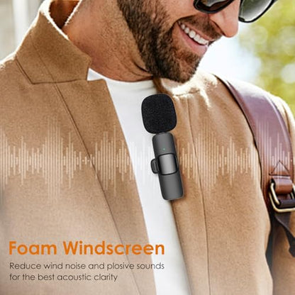 8 Packs Foam Microphone Windscreen & Mic Clip, Wireless Lavalier Mic Sponge, Mic Cover with Clip to Reduce Plosive and Better Highlight the Vocals, Washable and Windproof Wind Screen - size: Windscreen 4PC & Clip 4PC