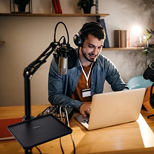 ERINGOGO Universal Microphone Stand Sound Card Holder Clamp on Rack Live Sound Card Tray microphone stand tray