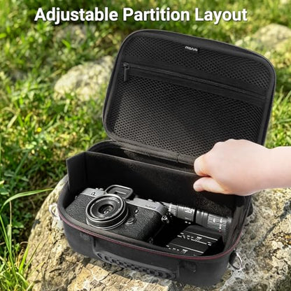 MOSISO Hard Shell Digital Camera Case, Travel Carrying Case for DSLR/SLR/Mirrorless Cameras, Len and Tripod&Shoulder Strap&3 Adjustable Dividers, EVA Case Compatible with Canon/Sony/DJI Mavic, Black