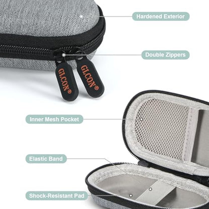 Light-Grey Small Carrying Case for Wired Earbuds, Kardiamobile EKG Monitor 6L/ 1L, Earphones, Cable - Mini Cute Case Zipper Pouch for Wireless Earbuds, Galaxy Buds, Jlab Ear Buds, Earpods, Airpods - color: Light-Grey