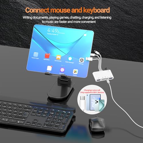 SD Card Reader (6in1) USB Lightning USB C to OTG TF Charger Female Adapter for iPhone 17 16 15 14 13 Pro Max Digital Camera Memory Stick Transfer Android Hub for Ipad Compatible with Samsung