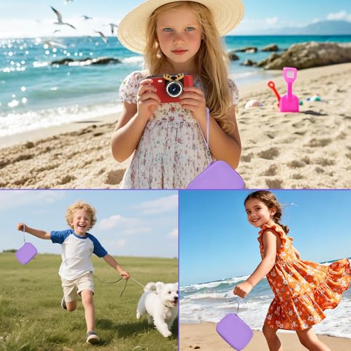 Makolle Kids Camera Case Compatible with Goopow/ESOXOFFORE Seckton/Dylanto/CIMELR Children Digital Video Camera Toys Holder for SD Card、Prints Paper、USB cable, card reader More- Purple (Box Only) - color: Purple