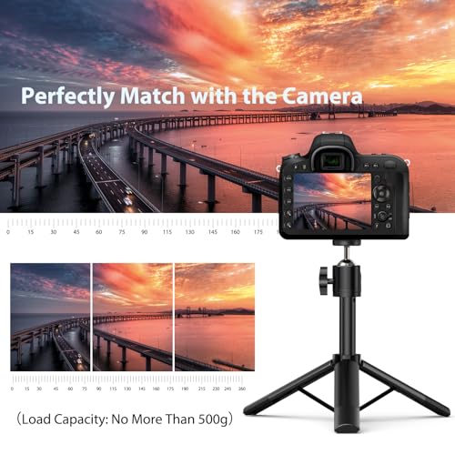 Webcam Tripod, EMEET Professional Webcam Mini Tripod, Adjustable Heights with 360° Swivel Head, Portable&Lightweight, Stable Use, Universal Compatible for Most Webcams/Phones/GoPros/Mirrorless Cameras