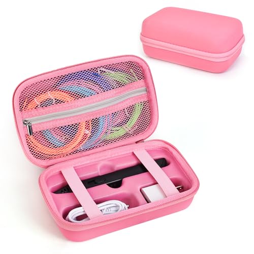 Hard Case Compatible with MYNT3D Super/Professional Printing 3D Pen, Portable Art Activity Set Carrier Case for Printing Strands and Accessories,Pink - color: Pink, size: Fits for MYNT3D Pen