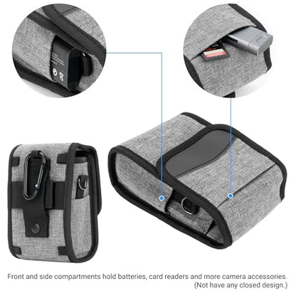 Compact Digital Camera Case Bag for Kodak FZ55 FZ45 SNAPIC A1 EKTAR H35N TG-7 TG-6 TG-5 TG-4 RX100VII RX100VI ZV-1 ZV-1II ZS99 GR III GR IV III GRIIIx G7XIII TS30 TZ99 XF10 with Belt Loop & Strap