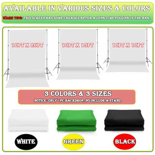 White Backdrop 10x20ft, Wedding, Birthday Party, Photography Studio, Polyester, White - color: white backdrop, size: 10x20ft