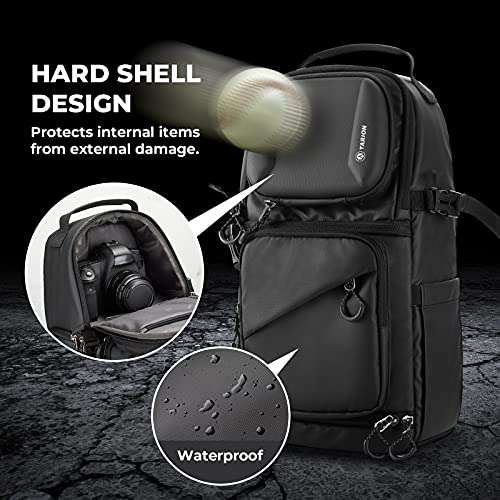 TARION Camera Sling Bag Backpack - DSLR Sling Camera Bag for Photographers | Cross body Sling Bag with Raincover Tripod Holder Photography Compact Slingpack Black TR-S - color: Sling Bag Black, size: Large