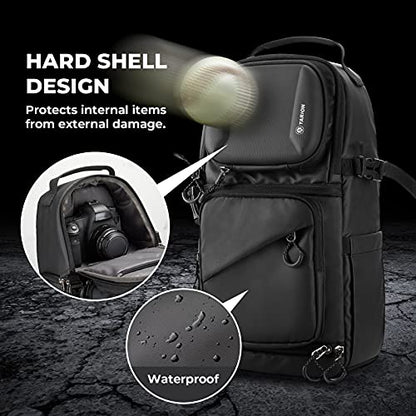 TARION Camera Sling Bag Backpack - DSLR Sling Camera Bag for Photographers | Cross body Sling Bag with Raincover Tripod Holder Photography Compact Slingpack Black TR-S - color: Sling Bag Black, size: Large