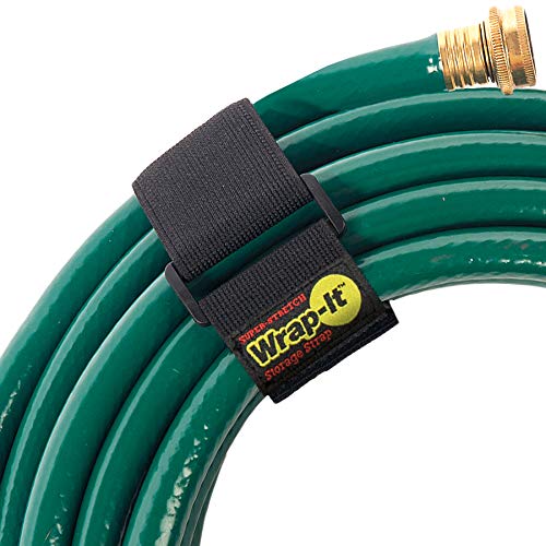 Wrap-It Storage - Super-Stretch, 18" (6 Pack) - Elastic Hook and Loop Cinch Straps - Extension Cord Organizer, Hose and Cables Straps, Cord Wrap - color: Black, size: 18" (6 Pack)