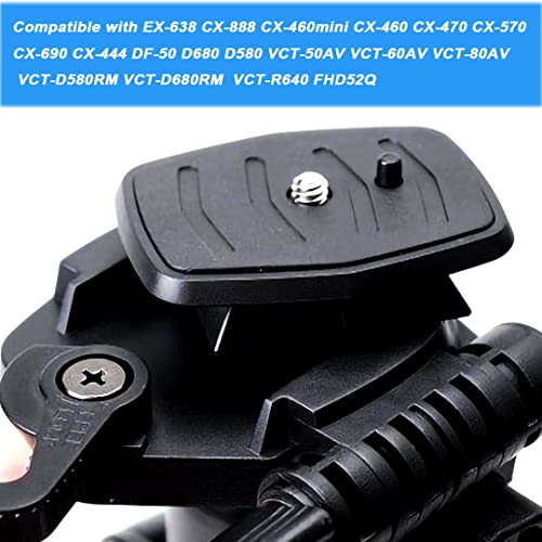 2 Pack 41mm and 43mm Tripod Quick Release Plate Camera Mounting Adapter, 2 Sizes QR Plate Camera Tripod Ball Head Parts Replacement Compatible with Ambico Sunpak Kalimar Zomei Tripod Mount - size: 41mm+43mm
