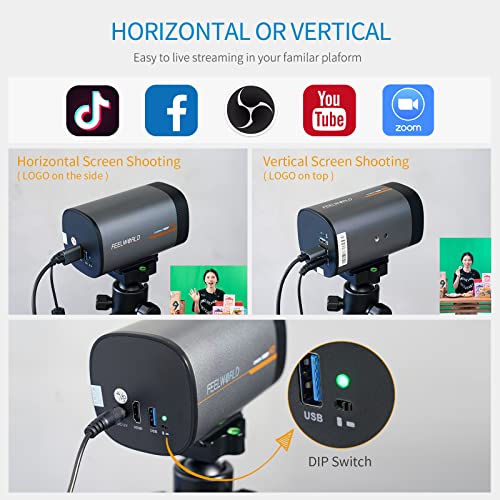 FEELWORLD HV10X Professional Live Streaming Camera Full HD 1080P 60fps USB3.0 HDMI with 10X Optical Zoom Auto Focus Microphone Support Remote Control