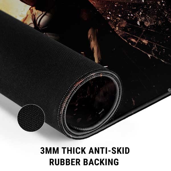 Skinit Medium Gaming Mouse Pad - Officially Licensed The Dark Knight Rises Design with Stitched Edges, Waterproof, Non-Slip Rubber Base, Desk Mat for Keyboard & Mouse, 17.7" x 15.75" inches - color: Black - DRKNTR02, size: 17.7" x 15.75"