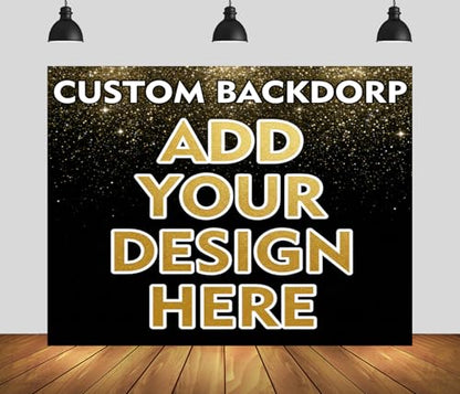 Custom Backdrop Personalized Photo Backdrop with Picture Logo Text,Customized Back Drop Banneror Photography,Customize Gift for Christmas, Birthday, Wedding, Graduation, Valentine's Day,4x7FT - size: 4x7FT