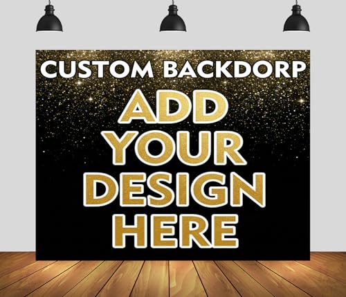 Custom Backdrop Personalized Photo Backdrop with Picture Logo Text,Customized Back Drop Banneror Photography,Customize Gift for Christmas, Birthday, Wedding, Graduation, Valentine's Day,5x6FT - size: 5x6FT