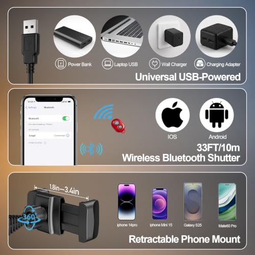 EMART 10’’ Ring Light with 55’’ Extendable Tripod Stand & Phone Holder, 16 RGB Colors Modes, 10 Dimmable Levels LED Circle Selfie Lights with Wireless Remote for Makeup Streaming YouTube TikTok