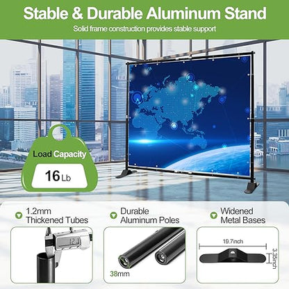 FUDESY 10x10 ft Backdrop Banner Stand, Heavy Duty Adjustable Background Kit With Carrying Bag, Step and Repeat Photography Frame for Trade Show Display Photo Booth Parties - size: 10x10ft