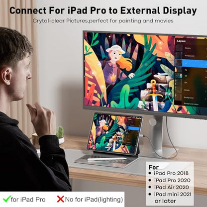 UANTIN USB C to HDMI Cable 25Ft for Home Office 4K High-Speed | USBC to HDMI Cord [Thunderbolt 3/4/5 Compatible] with MacBook Neo, Galaxy S9 to S25, iPhone 17 Pro/Max, iPad Pro, Surface - size: 25FT, style: 1 Pack