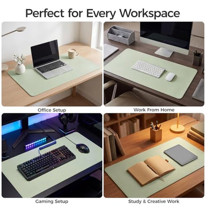 Silicone Desk Mat for Minimal, Creative, Vanity Desk – Reduces Glare, Comfortable Viewing – Writable, Non-Slip, Waterproof, Roll-Up – Food-Grade Platinum-Cured Silicone, Gift Tube（Sage Green） - color: Sage Green