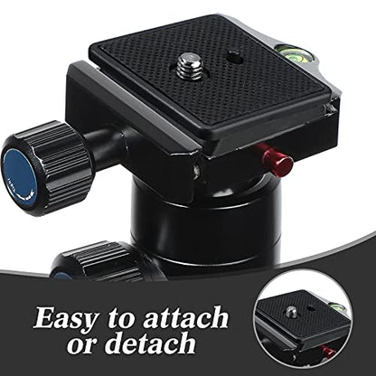 TOODOO 2 Pieces 41mm QR Release Plate Camera Tripod Ball Head Quick Release Plate Replacement Compatible with Ambico V0552 V0554, Sunpak 7500 Pro 7500tm 7575, Kalimar Pro-tech V40 - size: 41mm