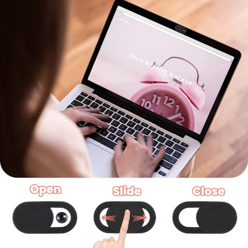 24PCS Camera Cover Slide, Ultra-Thin Phone Camera Cover Plastic Cameras Blocker Slider Webcam Covers for PC Smartphone Cell Phone Laptop Tablet Desktops to Protect Your Privacy and Security