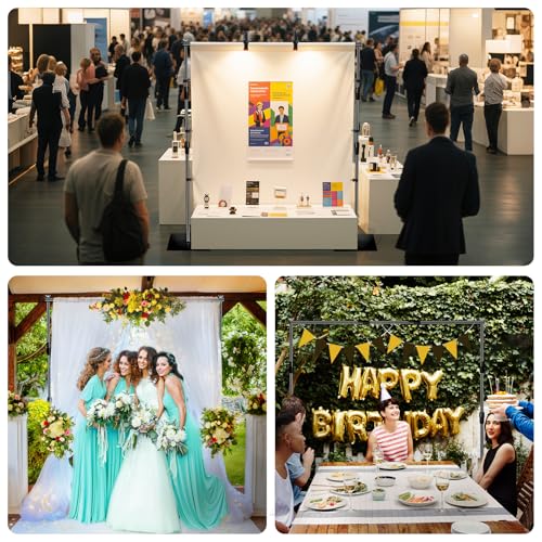 Backdrop Stand, 8x10ft Metal Base Photo Studio Support System, Adjustable Backdrop Frame for Photography, Streaming, Wedding, Projector Screen, Tool Free Setup & Portable Carry Bag - size: 8*10FT