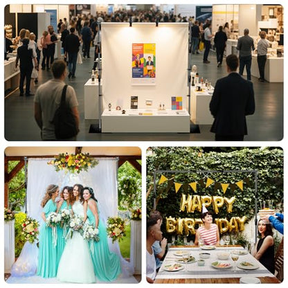 Backdrop Stand, 8x10ft Metal Base Photo Studio Support System, Adjustable Backdrop Frame for Photography, Streaming, Wedding, Projector Screen, Tool Free Setup & Portable Carry Bag - size: 8*10FT