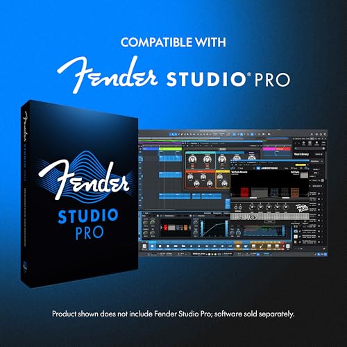 Fender AudioBox GO USB Audio Interface, for Guitarist, Vocalist, or Producer. Includes easy to use software, Fender Studio app, Amp and FX pack to create Studio Quality recordings. PC/Mac | 6-Month Fender Studio Pro Trial, 1 Xlr Combo, 1 Hi-Z Input, Plus