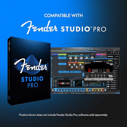 Fender Quantum LT2 USB Audio Interface, for Guitarist, Vocalist, or Producer. Includes easy to use software, Fender Studio app, Amp and FX pack to create Studio Quality recordings. PC/Mac | 2-In/2-Out USB-C, Max-HD Mic Preamp, Fender Hi-Z Instrument Input
