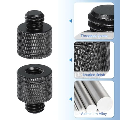 PATIKIL Tripod Screw Adapter M8 Female to 3/8" Male, Tripod Nut Connectors Camera Mount Screw Camera Double Head Converter for Microphone Holder Magic Arms Accessories - size: M8 to 3/8"