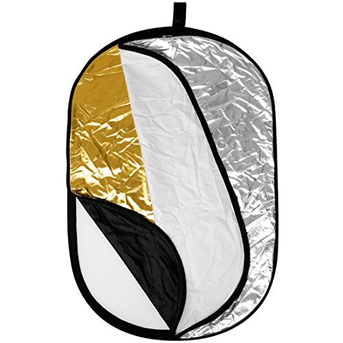 35"x47" Light Reflector for Photography 5-in-1 Photo Collapsible Photography Reflector Large Oval Portable Collapsible Lighting Reflectors Photography Panel for Studio Video - size: 35x47inch
