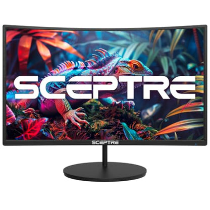 New! Sceptre Curved 24-inch Gaming Monitor 100Hz 1080p R1500 98% sRGB HDMI x2 VGA Build-in Speakers, VESA Wall Mount Machine Black 2026 (C248W-1920RN Series) - style: 24" Curved Gaming 2025