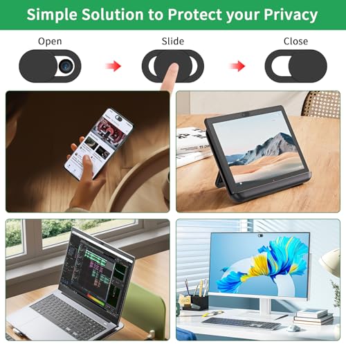 50pcs Laptop Camera Cover Slide, Ultra-Thin Webcam Cover Phone Camera Covers for Laptop, Desktop, Tablet, Smartphone, Protects Your Privacy & Security