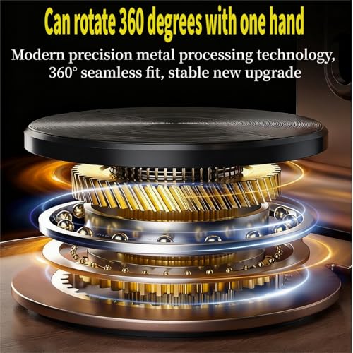 Adjustable Cell Phone Stand,360 Rotating Foldable Desktop | Cellphone Stand with Anti-Slip Base Portable Phone Holder for iPhone 17 16 15 14 13 Pro Max, All Smart Phones, iPad - color: Wood grain color