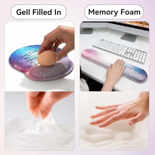Desk Mat Set + Keyboard and Mouse Pad with Wrist Rest Support,4-in-1 Large Mousepad Computer Mats for Desktop Home & Office-with God - color: D3-Glitter Green