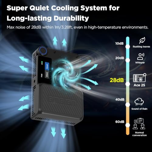 Amaran Ace 25c Pocket RGBWW LED Light, Boost Mode Up to 32W, Full-Color Mini Video Light (2,300-10,000K), 1,171 Lux@1m at 5,600K, 4500mAh Battery with PD Fast Charging for Mobile Creators (Charcoal) - color: Charcoal