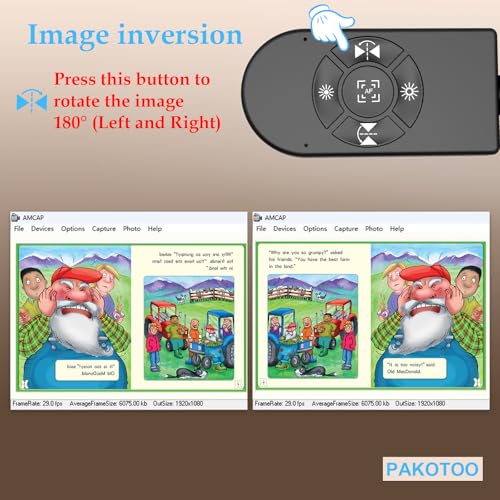 8MP Document Camera, Doc Camera, USB Webcam for Teachers and Classroom, for A3 A4 Size, Built-in Mic, LED Light, Image Inverst, for Windows, Mac, Chromebook, Distance Teaching