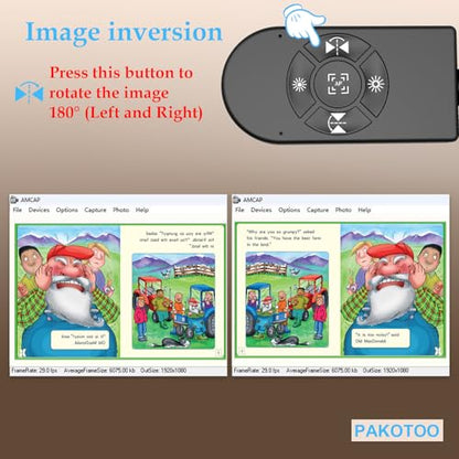 8MP Document Camera, Doc Camera, USB Webcam for Teachers and Classroom, for A3 A4 Size, Built-in Mic, LED Light, Image Inverst, for Windows, Mac, Chromebook, Distance Teaching