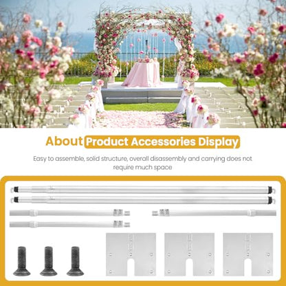 Jiang&Rong 10ft x 20ft Adjustable Backdrop Stand Kit - Heavy Duty Pipe and Drape Stand for Photo Studio, Booth, or Photography Backgrounds