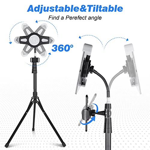 UBeesize 67-in iPad Tripod Stand, 360 Rotating Tablet Mount & Phone Holder, Compatible with 9.9-15.7 Inches Tablets - size: 67-in
