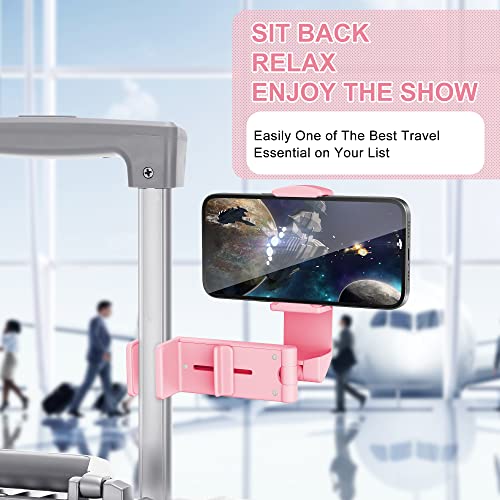 Perilogics Airplane Phone Holder Mount Universal in Flight Hands Free Viewing with Multi-Directional Dual 360 Degree Rotation (Pink) - color: Pink