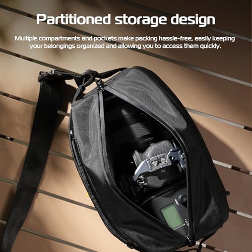 ULANZI Camera Sling Bag, Water-Resistant Camera Case with Tripod Holder, DSLR/SLR/Mirrorless Camera Bags Crossbody for photographers - Black - size: 10L
