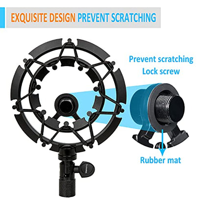 Youshares Blue Yeti Shock Mount with Foam Windscreen, Alloy Shockmount Reduces Vibration, Compatible for Yeti Microphones - color: Shock Mount with Foam Windscreen