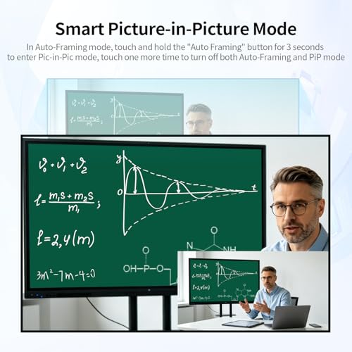 TOALLIN 3-in-1 4K Webcam with Mics and Speaker, AI Tracking & Framing, 5X Zoom, WDR/HDR, All-in-One Conference Camera for Meetings, Streaming, Video Calls