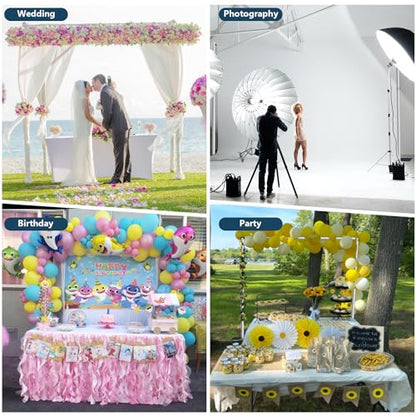 SLOW DOLPHIN 20 x 10ft Pipe and Drap Photo Studio Backdrop Stand Kit, Heavy Duty Adjustable Frame Backdrop Stand with Carry Bag for Event, Birthday Party, displays and Wedding Decoration.