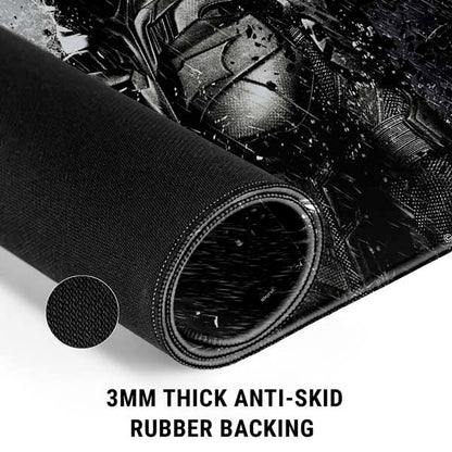 Skinit Medium Gaming Mouse Pad - Officially Licensed The Dark Knight Rises Raining Design with Stitched Edges, Waterproof, Non-Slip Rubber Base, Desk Mat for Keyboard & Mouse, 17.7" x 15.75" inches - color: Black - DRKNTR03, size: 17.7" x 15.75"