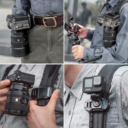 PGYTECH Beetle Camera Clip with Plate for Cameras & Action Camera Quick Release System for Sony, Nikon, Fuji, DSLR Action Camera Backpack Camera Strap Mount (for Action Camera&Cameras) - style: Camera Clip V1 for Action Camera