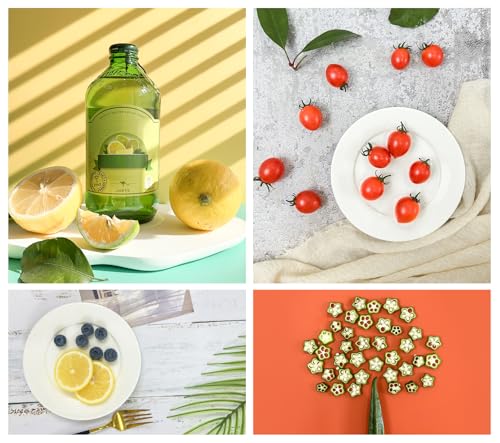 Photo Backdrop Board with 8PCS 16Patterns Double-Side Paper 9mm Shadow Board Food Photography Small Portable Photo Setting Casual Item 16.5 * 11.5 Inch Photography Backdrop Product Kit