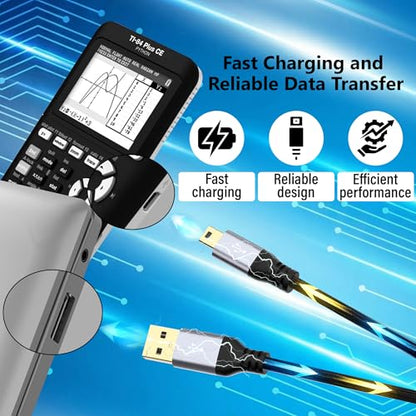 Mini USB Cable 3 FT, USB 2.0 A to Mini B Charging Cord Compatible with GoPro Hero 3+, PS3 Controller, MP3 Player, Dash Cam, Garmin Nuvi GPS, Camera, Blue Yeti, GPS Receiver, Snowball iCE Mic, TI-84 - size: 3FT
