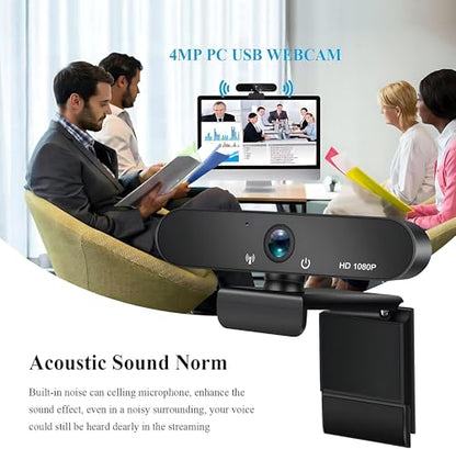 High-Definition USB Camera, 1080P/2K/4K, Built-in Microphone, Perfect for Online Teaching and Live Streaming - color: 2k