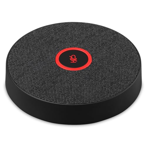 ViewSonic VB-MIC-201 USB Omnidirectional Speakerphone Conference Microphone w/Noise Cancellation, and 360° Pickup for Home and Office